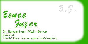 bence fuzer business card